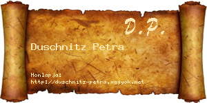 Duschnitz Petra névjegykártya