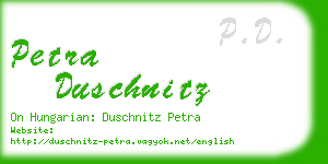petra duschnitz business card